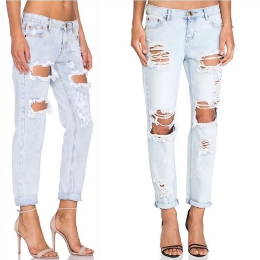 ❤️‍🔥ONE TEASPOON Distressed AWESOME BAGGIES Women's Jeans❤️‍🔥